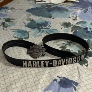 Harley-Davidson Black Belt with Silver Logo